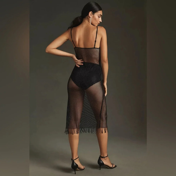 Anthropologie Sexy Fishnet Beaded Dress Size Small & Medium Available - Picture 3 of 10